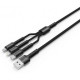 Дата кабель USB 2.0 AM to Lightning + Micro 5P + USB-C 4.0A (20W) ColorWay (CW-CBU3003-GR)