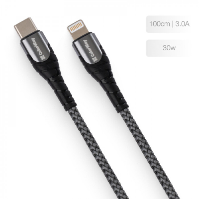 Дата кабель USB-C to Lightning 1.0m ColorWay (CW-CBPDCL033-GR)