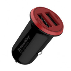 Зарядний пристрій ColorWay 2USB AUTO ID 3.4A (17W) red/black (CW-CHA026-BK)