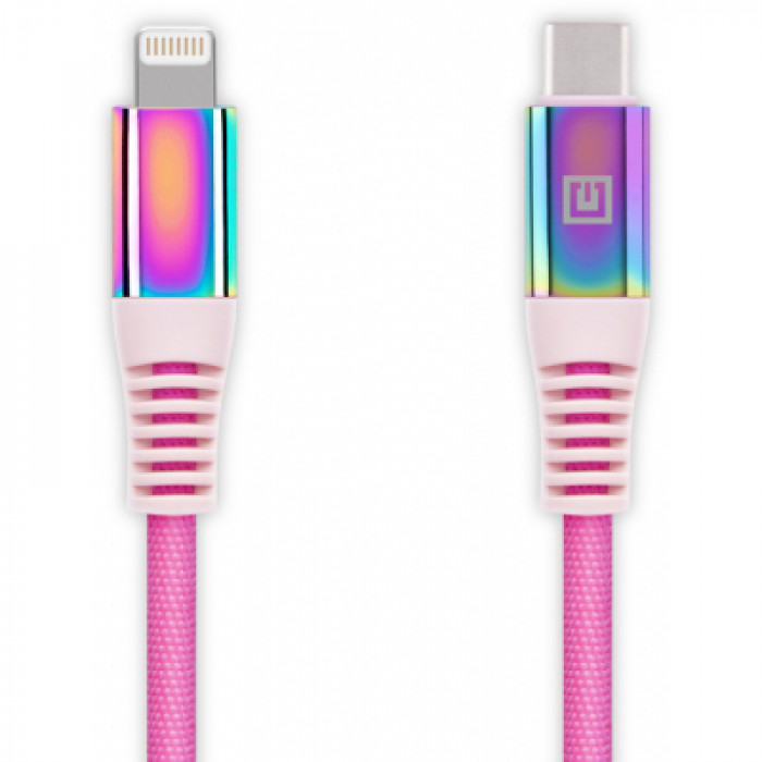 Дата кабель USB-C to Lightning 1.0m MFI Rainbow REAL-EL (EL123500054)