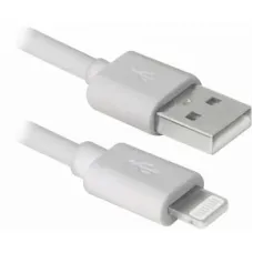 Дата кабель USB 2.0 AM to Lightning 1.0m MFI TPE White REAL-EL (EL123500055)