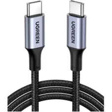 Дата кабель USB-C to USB-C 1.0m US316 100W 5A Alum. (Black) Ugreen (70427)