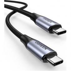 Дата кабель USB-C to USB-C 1.0m USB3.1 Gen2 US355 5A Alum. (Black) Ugreen (80150)