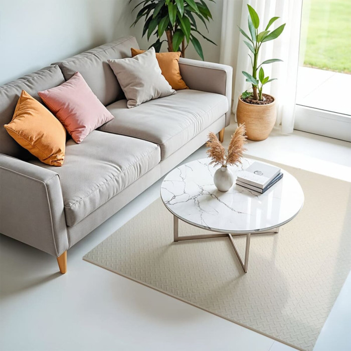 Підлогове двостороннє покриття CREAM and BEIGE 60*60cm*2cm (D) SW-00001846
